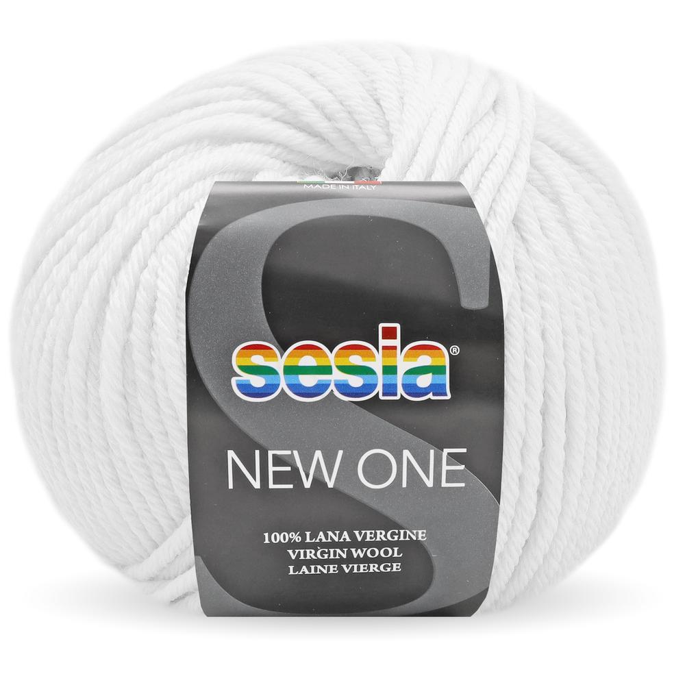 Sesia New One 51 - bol wit merino wol garen, zacht en veelzijdig met een prettige, warme textuur