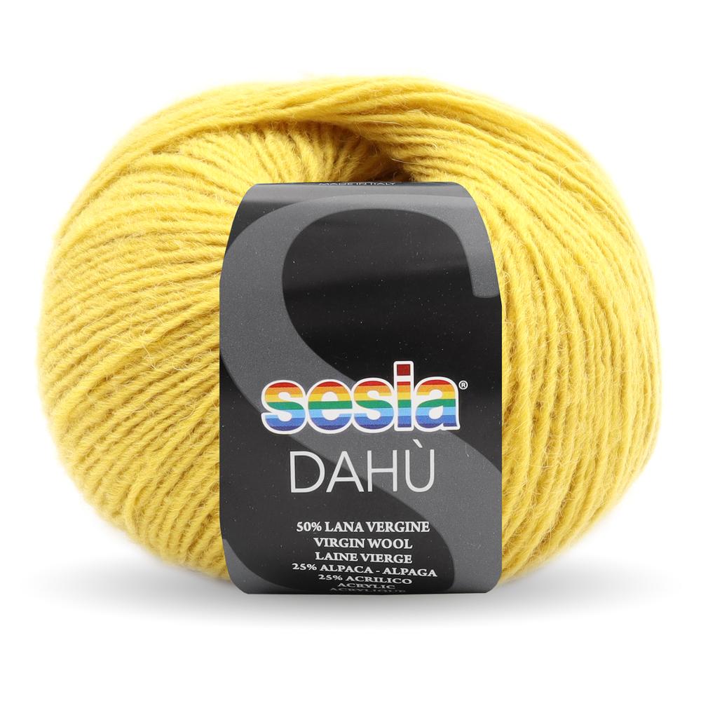 Sesia Dahù 1420 - bol geel wol alpaca garen, zacht en veelzijdig met een lichtgewicht warmte