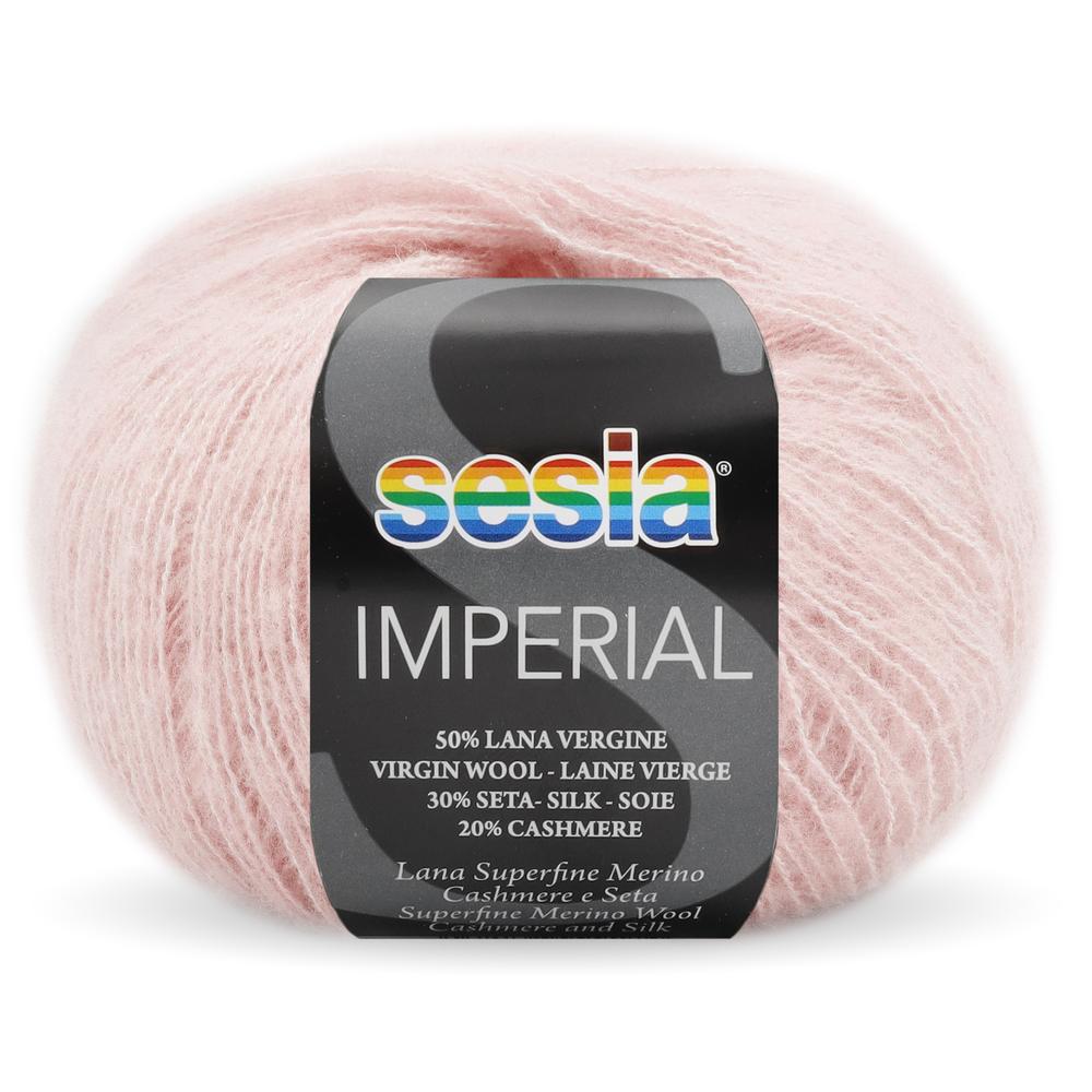 Sesia Imperial 160 - bol lichtroze merino wol kasjmier garen, luxueus zacht met een rijke, warme uitstraling