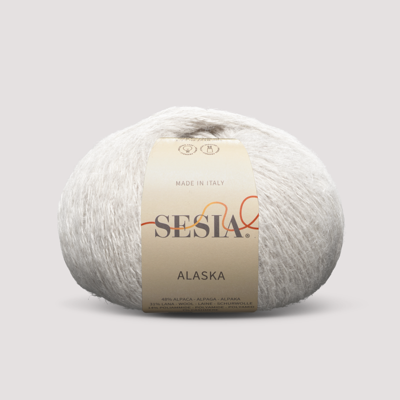 Sesia Alaska - 48% Alpaca – 31% Wool – 14% GRS Polyamide – 7 % Cashmere